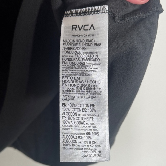 RVCA Black Short Sleeve Tee - Picture 4 of 5